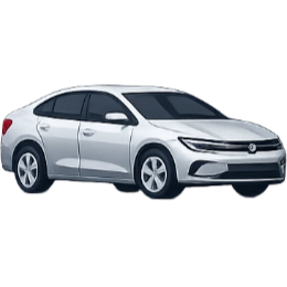 Icône d’une voiture de taille moyenne blanche représentant la catégorie « voiture moyenne » pour les tarifs de nettoyage auto.